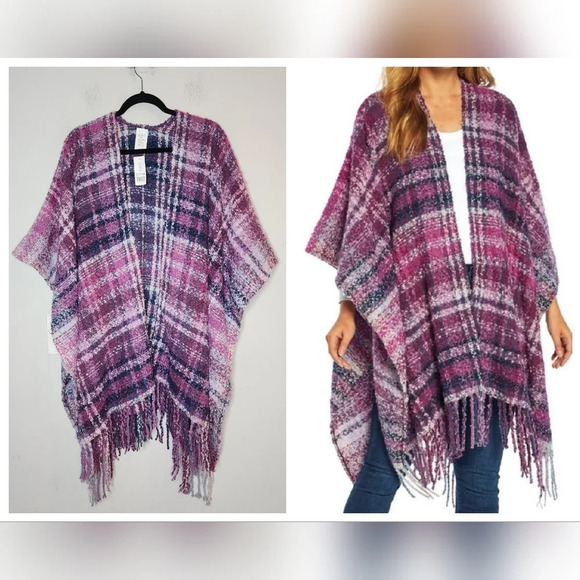 NWT Woolrich Purple Blanket Wrap. Soft and Cozy. One Size. - Picture 1 of 16